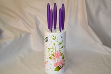 Messerblock/Ständer/Box- mit 5 Kuchenmesser/Messerset/Messer-Bunt/Violett