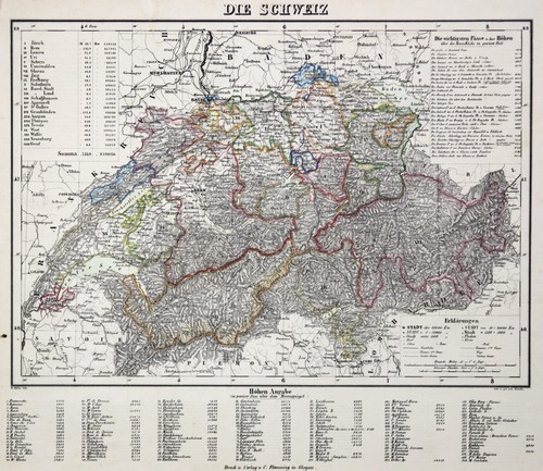 Schweiz original lithografie - original,