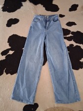 Tally Weijl Wide leg jeans hellblau Gr 34 XS High Waist Baumwolle