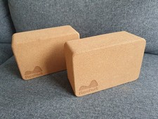Yogablock aus Kork, Reehut, 2 Stück, 22x14,5x9,5cm