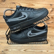 Nike Turnschuhe Damen Größe UK 5 Air Force 1 Cut Put Schwarz Grau Schulschuhe GS