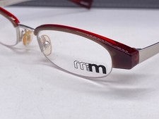 Alain Mikli Brille Damen Rot Silber Eckig oval schmal   M0202 Halbrand