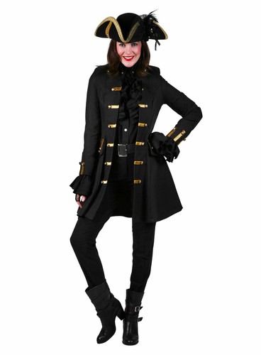 Damen piratenjacke schwarze - -,