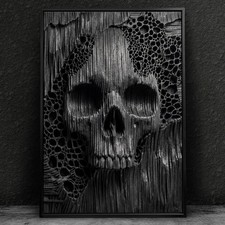 Abstraktes Schädel Skulptur