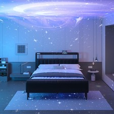 Gepolsterter bettrahmen mit - gepolsterter,