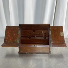 Antike Eiche viktorianisch Schreibwaren Dokumentenkiste Schreibtisch Büro Aufbewahrung Schreiben