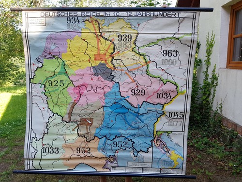 Alte schulwandkarte rolltafel - alte,