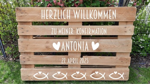 Willkommensschild konfirmation - willkommensschild,