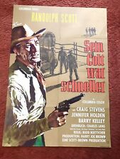 Sein Colt war schneller Kinoplakat Poster A1, 1958, Western, Randolph Scott