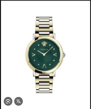 Versace Damen Armbanduhr Gold, Grün