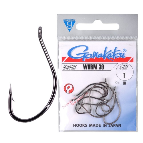 Gamakatsu worm hook - worm, black