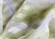 Gardinen Schal Vorhänge Stoff Meterware Linie grün weiß Breite 1,50m transparent