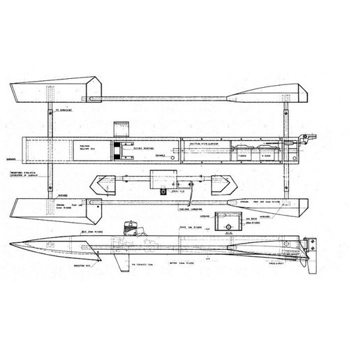 Bauplan daffy rennboot - bauplan,
