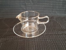 Jenaer Glas Soser klein Fünfeckmarke und Schott Mainz Entwurf Wilhelm Wagenfeld