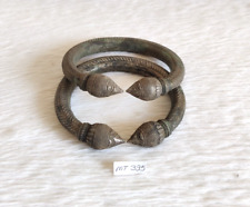 Antik Handgefertigt Tribal Messing Schmuck Kada Fußkette Alt Dekorativ Paar