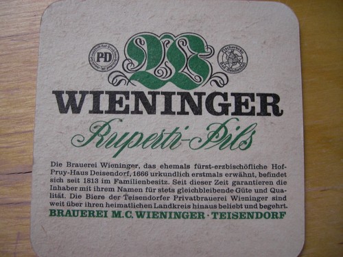 Bierdeckel wieninger bier - wieninger,