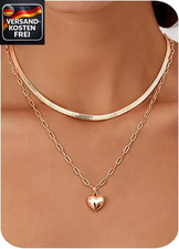 Layered Kette Herz Anhänger