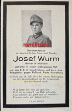 Sterbebild WWII Gefreiter