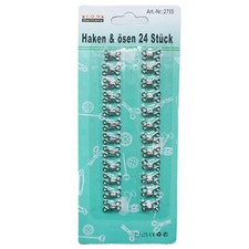 24-tlg. Haken und Ösen zum
