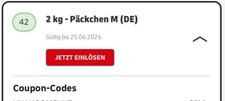 DHL Versandmarken Code 20 mal Päckchen M 2 kg Gültig bis 25.06.2026