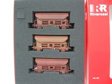 Rivarossi  3er Set Schwenkdachwagen umlackiert ,gealtert (4) zu DR EP IV 1:87 H0