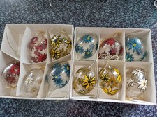 11 Vintage  Ostereier aus Glas