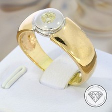 Wert 1.500,- Solitär Brillant Ring 585 / 14 Karat Bicolor Gold Gr. 61 xxyy