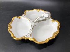 kabarett schale goldrand 18,5cm➡️Reichenbach Porzellan DDR➡️cabaret 3 fächer