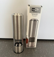 AdHoc Pfeffer- oder Salzmühle, elektrisch, mit Licht Edelstahl 19 cm