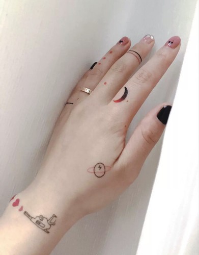 Set cute temporäre tattoos - cute,
