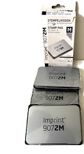 3 Stück Imprint 9072M Stempelkissen Schwarz Metall 11 x 7cm Neuwertig R1933
