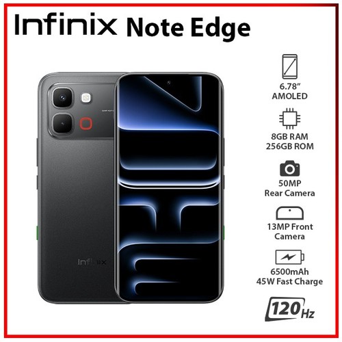 New infinix note edge black - infinix,