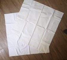 Vintage Kopfkissenbezüge Damast weiß bestickt 80x80cm