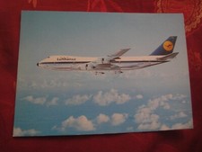 LUFTHANSA BOEING 747 FLUGZEUG Reklame Werbung Postkarte ungel.
