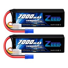 2x Zeee 7000mAh 4S Lipo Akku Batterie 14.8V 100C EC5 für RC Auto Flugzeug Drone