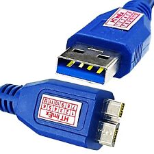 Blau - USB 3.0 Datenkabel für Festplatte LaCie Porsche Design Slim Drive 500GB