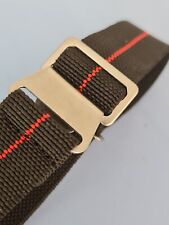 Parachute elastic NATO Strap 20 mm schwarz rot gestreift Spangenband 9160