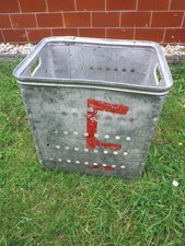 Transportkiste Aluminium DDR Fleischerkiste Bäckerkiste 44x33x44 cm ks462