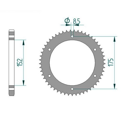 Stahl kettenrad für yamaha - stahl,