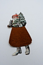 +ANTIK+ Weihnachten / Christbaumschmuck / Anhänger / Oblate / Weihnachtsmann