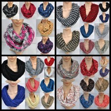 Strickschal Loop Schal Rundschal Schlauchschal Halstuch Winter Schal Damen Neu