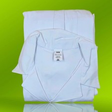 AIESI Damen Arztkittel Laborkittel Weiß Baumwolle Sanforized, Pflegeleicht