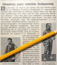 Edison Akkumulator 1903 Fernsprechapparat Telefon * Schutzanzug gegen Strom  777