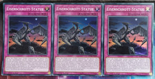 3x Eisenschrott-Statue SPWA-DE059 SUPER RARE DEUTSCH 1.Auflage PLAYSET Yu-Gi-Oh