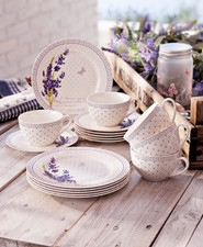 Kaffeeservice Lavendel - Blumen , 12 tlg