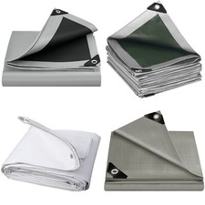 WOLTU Abdeckplane wasserdicht 280g/m² PE Schutzplane ösen UV-beständig reißfest