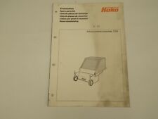 Ersatzteilliste Anbaukehrmaschine Hako  Variette (2125)   