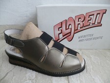 Florett Sandale Sandalen Sandalette Sandaletten Schuhe Leder bronze braun