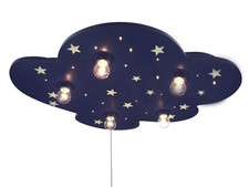 Deckenleuchte WOLKE, fluoreszierende Sterne & Schlummerlicht Kinderzimmerlampe