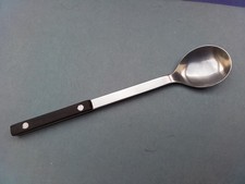 Mono-e Moccalöffel, Edelstahl, Ebenholzgriff, Design Peter Raacke, Mid Century